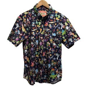 RSVLTS x Nickelodeon Mens Size M "90's Mashup" Halloween Shirt Rugrats Spongebob
